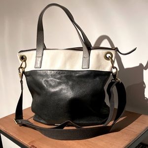 Fossil colorblock leather crossbody bag ~ like new!